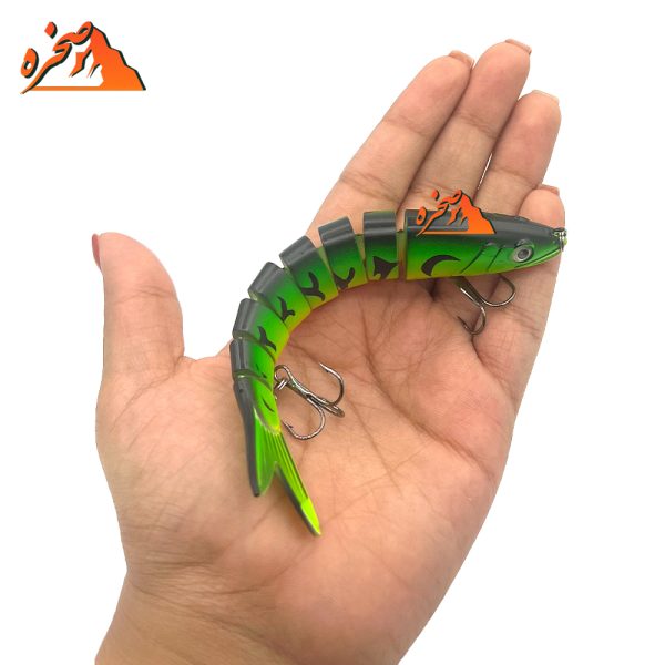 طعمه ماهیگیری هشت تکه کد B202 وزن 19.5 گرم طول 13 سانتیمتر - تصویر 3