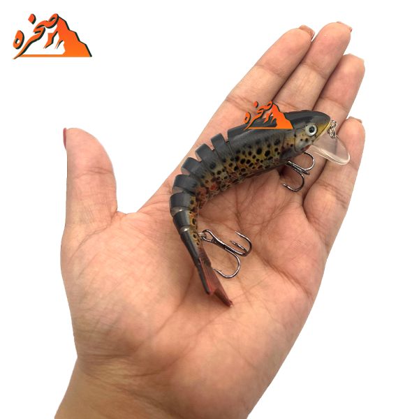 طعمه ماهیگیری هشت تکه کد S104 وزن 17 گرم طول 10 سانتیمتر - تصویر 2