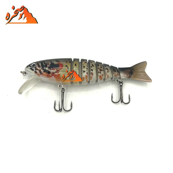 طعمه ماهیگیری هشت تکه کد S105 وزن 17 گرم طول 10 سانتیمتر - تصویر 2