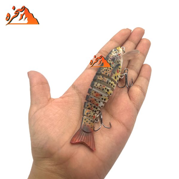 طعمه ماهیگیری هشت تکه کد S104 وزن 17 گرم طول 10 سانتیمتر - تصویر 4