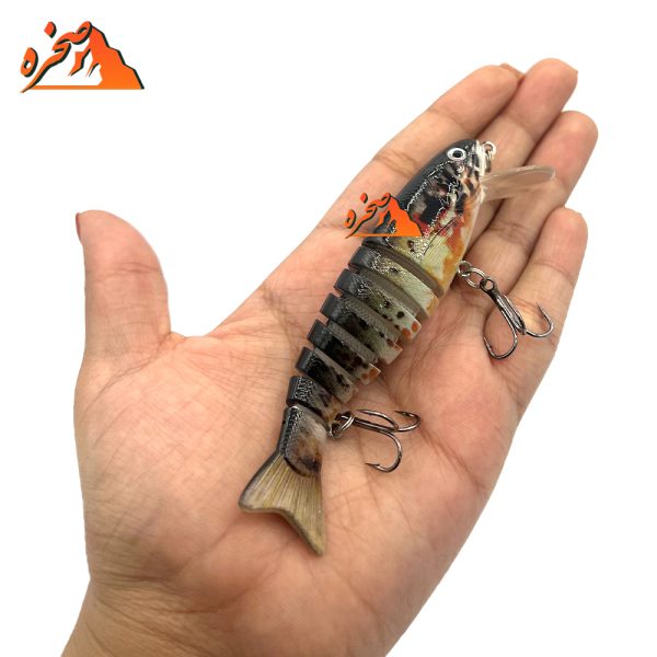 طعمه ماهیگیری هشت تکه کد S105 وزن 17 گرم طول 10 سانتیمتر - تصویر 4