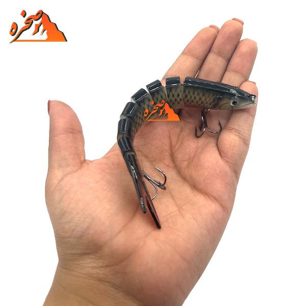 طعمه ماهیگیری هشت تکه کد B201 وزن 19.5 گرم طول 13 سانتیمتر - تصویر 6