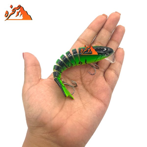 طعمه ماهیگیری هشت تکه کد S103 وزن 17 گرم طول 10 سانتیمتر - تصویر 2