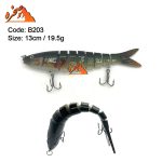 طعمه ماهیگیری هشت تکه کد B203 وزن 19.5 گرم طول 13 سانتیمتر