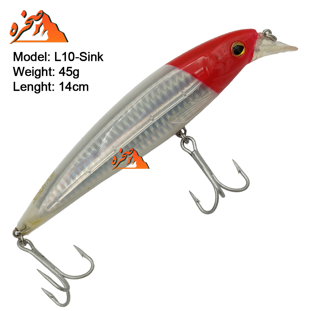 fishing-lure-L10-Sink-S لور اسپین سی هورس مدل L10-Sink طول 14 سانت 45 گرم