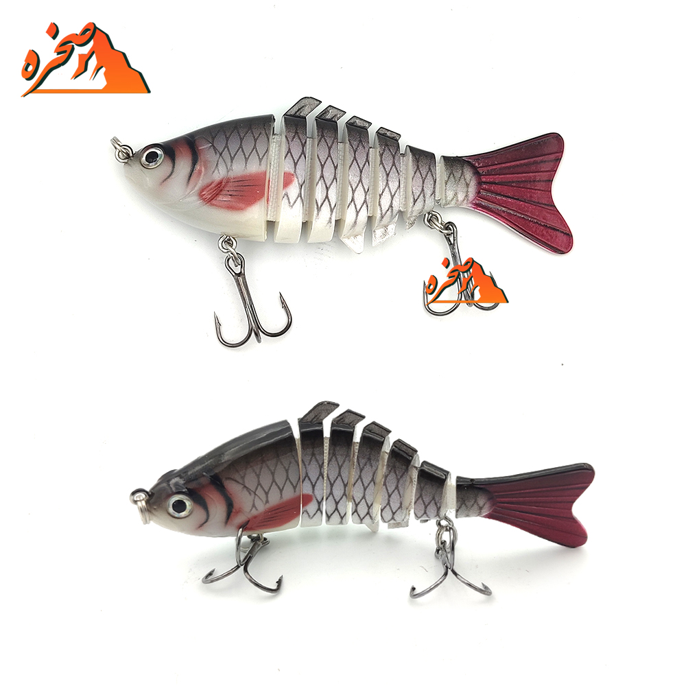 fishing-lures-105GRY-S-3 طعمه استخوانی 7 تکه کد 105GRY طول 10 سانت 15 گرم