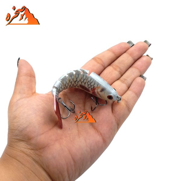 طعمه استخوانی 7 تکه سفید دم قرمز کد 107WRD طول 10 سانت 15 گرم - تصویر 2
