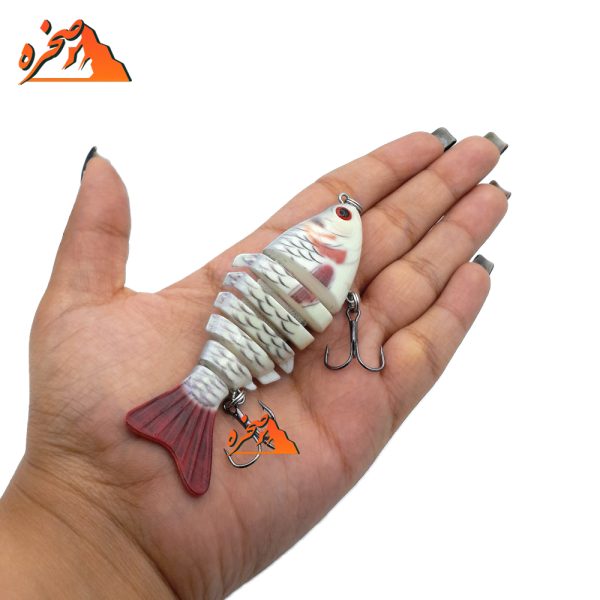 طعمه استخوانی 7 تکه سفید دم قرمز کد 107WRD طول 10 سانت 15 گرم - تصویر 3