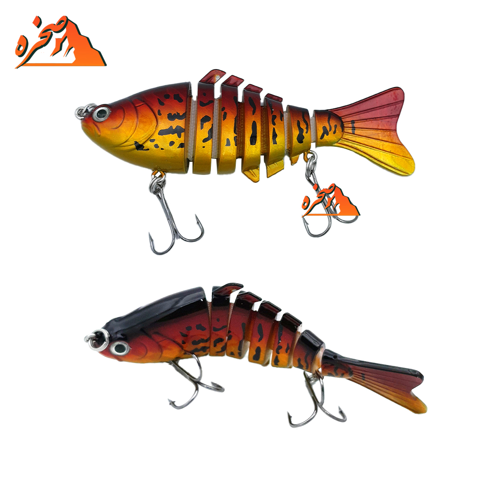 fishing-lures-108GRD-s-1 طعمه استخوانی 7 تکه طلایی قرمز کد 108GRD طول 10 سانت 15 گرم