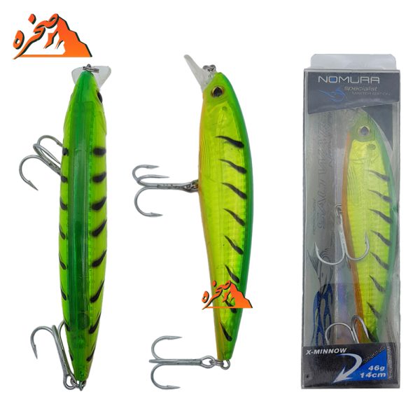 لور تایگر ژاپنی NOMURA FIRE TIGER وزن 44 گرم طول 14 سانتیمتر