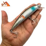 لور ماهیگیری اسپین آب شور کد SWL301 نقره ای کمر مشکی وزن 40 گرم