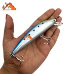 لور ماهیگیری اسپین آب شور کد SWL303 نقره ای کمر آبی وزن 40 گرم