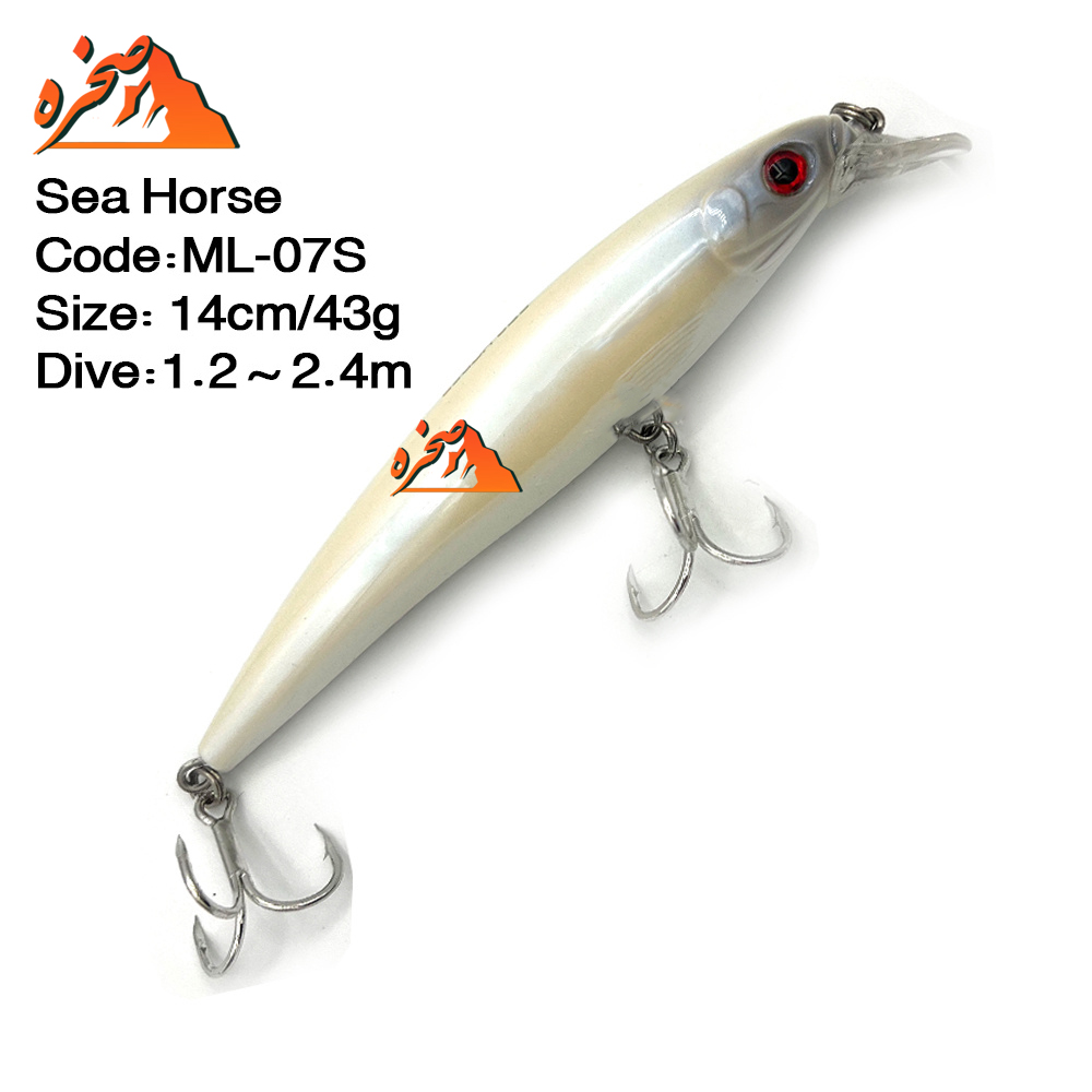 lure-seahorse-ml07s-s-3 لور اسپین سی هورس مدل ML-07S طول 14 سانت 43 گرم