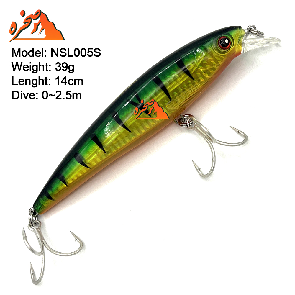 noeby-spinning-lure-nsl005-s-1 طعمه اسپین نئوبی مدل NSL005S طول 14 سانت وزن 39 گرم