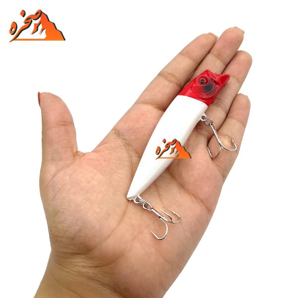 لور پاپر ماهیگیری کد PR101 سفید سر قرمز وزن 11.5 گرم طول 9 سانتیمتر - تصویر 2