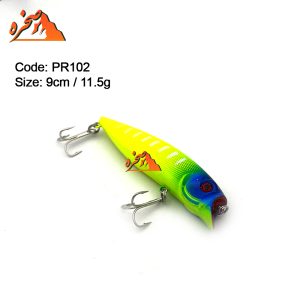 لور پاپر ماهیگیری کد PR102 زرد آبی وزن 11.5 گرم طول 9 سانتیمتر