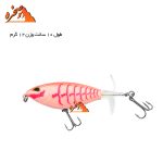 ماهی دم چرخان دو پره ای کد DP103 صورتی وزن 12 گرم طول 10 سانتیمتر
