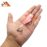 ماهی دم چرخان دو پره ای کد DP103 صورتی وزن 12 گرم طول 10 سانتیمتر - تصویر 4