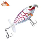 ماهی دم چرخان دو پره ای کد DP105 نقره ای صورتی وزن 12 گرم طول 10 سانتیمتر - تصویر 5