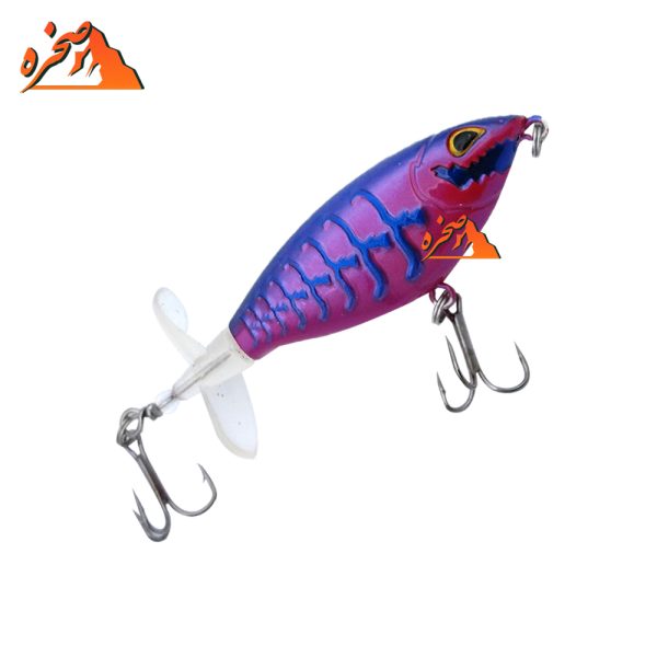 ماهی دم چرخان دو پره ای کد DP101 بنفش وزن 12 گرم طول 10 سانتیمتر - تصویر 5