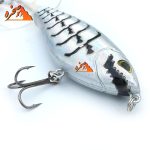ماهی دم چرخان دو پره ای کد DP104 نقره ای مشکی وزن 12 گرم طول 10 سانتیمتر