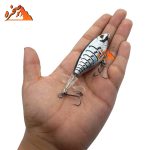 ماهی دم چرخان دو پره ای کد DP104 نقره ای مشکی وزن 12 گرم طول 10 سانتیمتر - تصویر 2