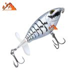 ماهی دم چرخان دو پره ای کد DP104 نقره ای مشکی وزن 12 گرم طول 10 سانتیمتر - تصویر 3