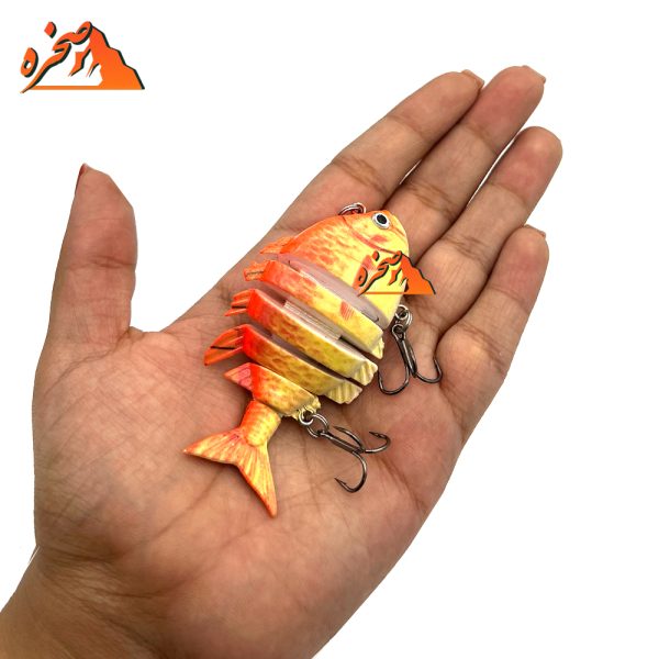 ماهی شش تکه رنگ نارنجی کد OR601 وزن 15.5 گرم طول 7 سانتیمتر - تصویر 2