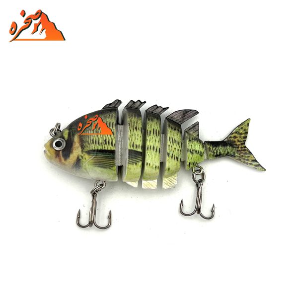 ماهی شش تکه رنگ سبز کد GR603 وزن 15.5 گرم طول 7 سانتیمتر - تصویر 4