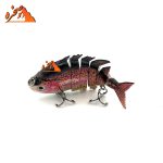 ماهی شش تکه رنگ قرمز کد RD604 وزن 15.5 گرم طول 7 سانتیمتر - تصویر 5