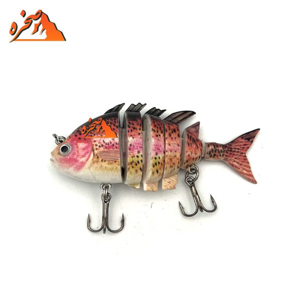 ماهی شش تکه رنگ قرمز کد RD604 وزن 15.5 گرم طول 7 سانتیمتر - تصویر 2