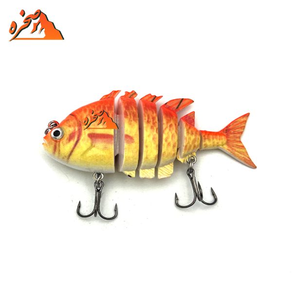 ماهی شش تکه رنگ نارنجی کد OR601 وزن 15.5 گرم طول 7 سانتیمتر - تصویر 5