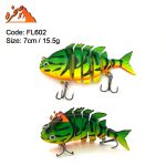 ماهی شش تکه رنگ پرچمی کد FL602 وزن 15.5 گرم طول 7 سانتیمتر