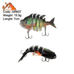 ماهی شش تکه سبز تیره کد DGR607 وزن 15.5 گرم طول 7 سانتیمتر