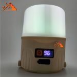 چراغ چادر شارژی با پنل خورشیدی و نمایشگر درصد شارژ کد 3488 - تصویر 3