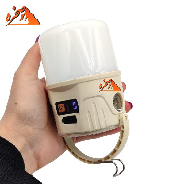 چراغ چادر شارژی با پنل خورشیدی و نمایشگر درصد شارژ کد 3488 - تصویر 4