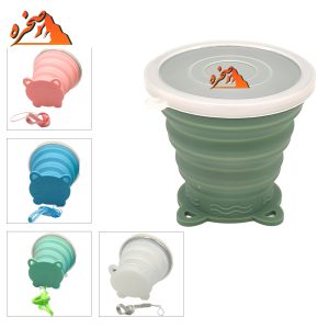 لیوان سیلیکونی تاشو دور استیل