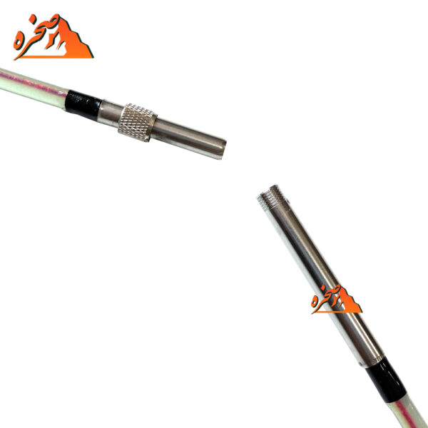 چوب دو تکه ژله ای سیم بکسل دار کروکدیل سایز 1.20 متر - اتصال پیچی - تصویر 2