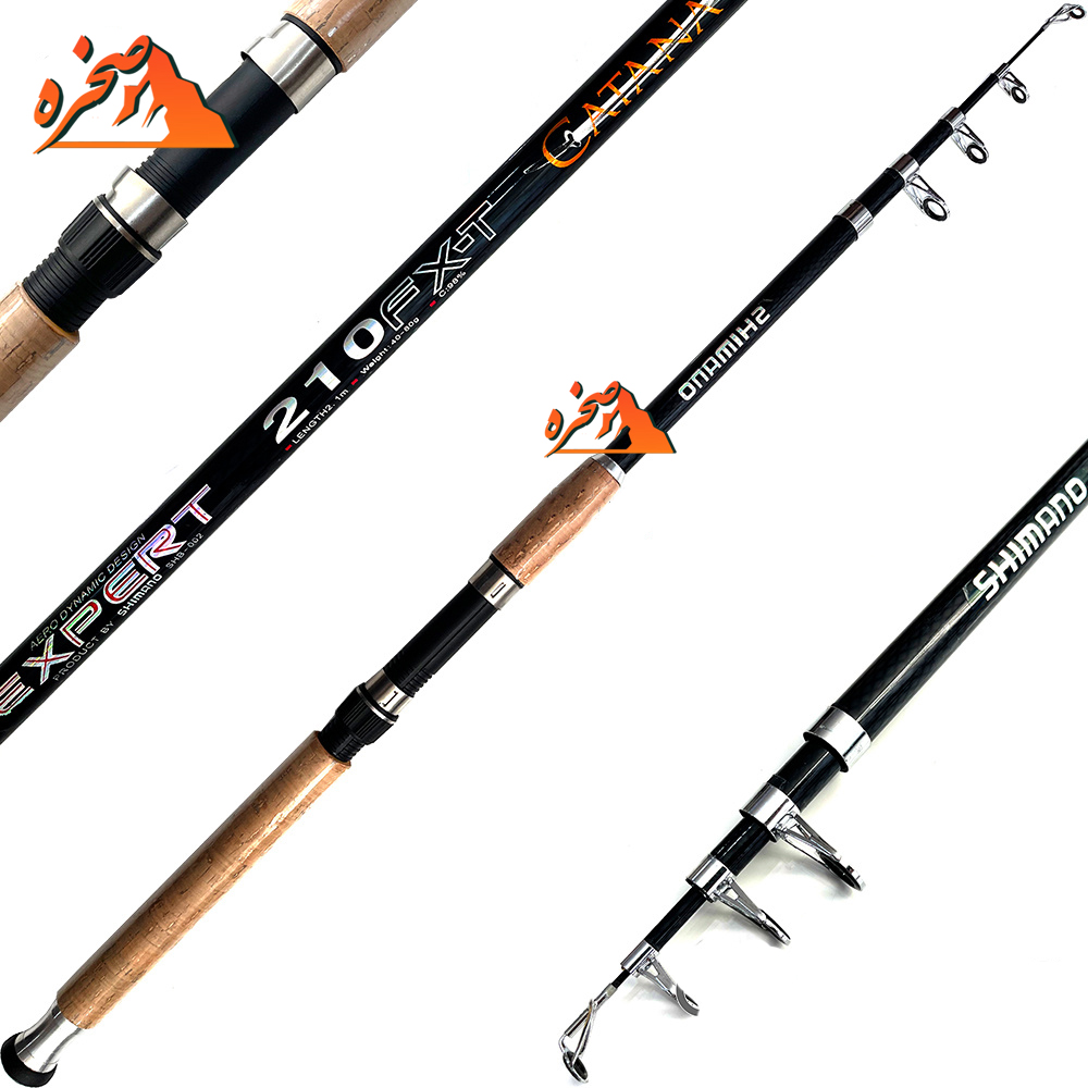 shimano-fishing-rod-s چوب ماهیگیری تلسکوپی shimano طول 2.10 متر