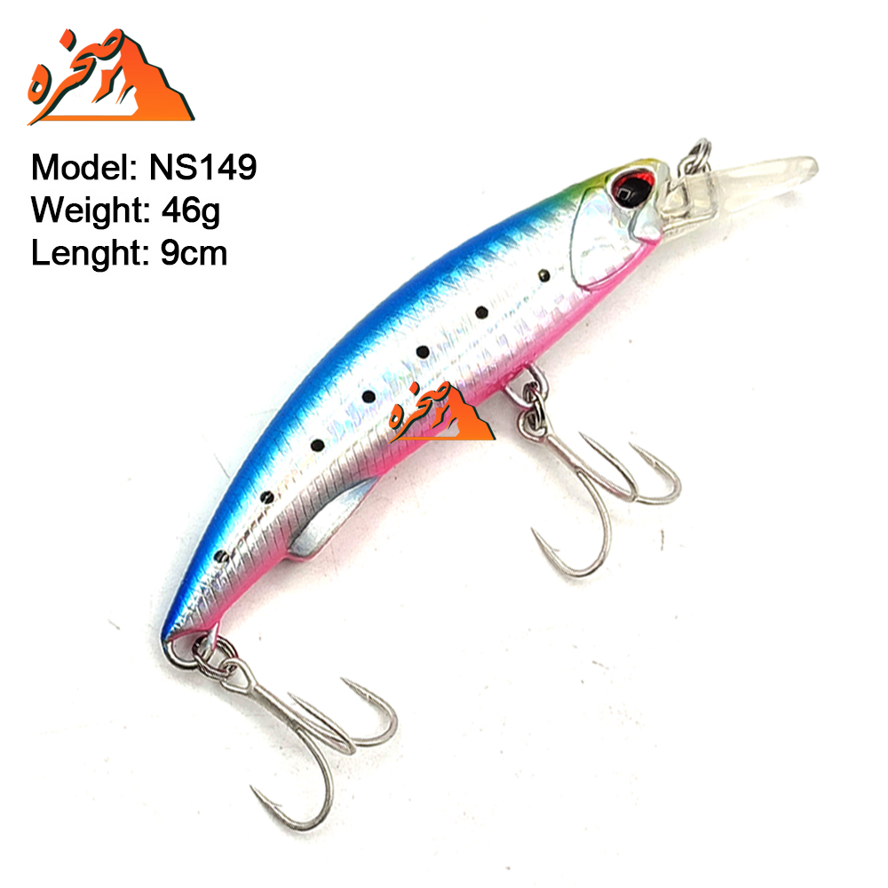 noeby-fishing-lure-ns149-s.jpg-3 طعمه اسپین نئوبی مدل NS149 آبی صورتی خال دار طول 9 سانت 46 گرم